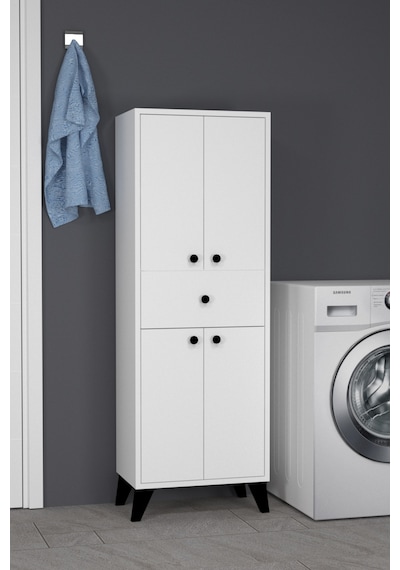 Zümra Kapaklı Ve Çekmeceli Banyo Dolabı Beyaz