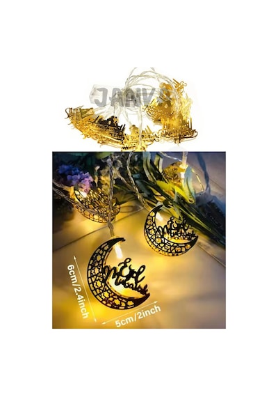 Ramazan Ayı Namaz Köşesi Metal Gold Led Pilli Kandil Dini Sembollü Süsleme Dekor Işığı Led Ambiyans Ramazankerem