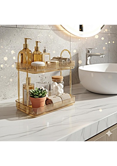 Banyo Düzenleyici Organizer Banyo Rafı Amber Sarı Diğer