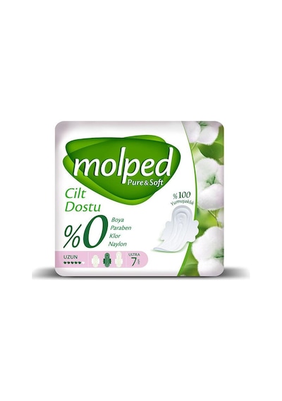 Molped Pure & Soft Hijyenik Ped Uzun 7'li
