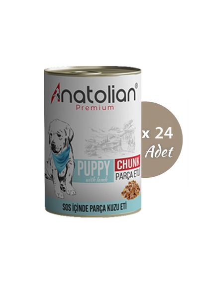 Anatolian Premium Kuzulu Parça Etli Yavru Köpek Konservesi 24 X 400 G