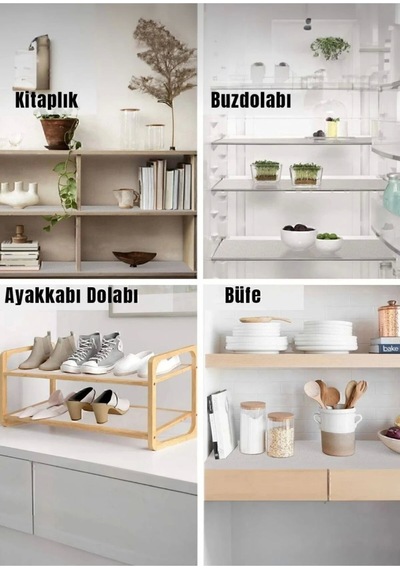 Mutfak Şeffaf Raflık Şeffaf Raf Örtüsü Dolap Ve Çekmece Içi Kaymaz Kaydırmaz Koruyucu Örtü-45x300cm Diğer