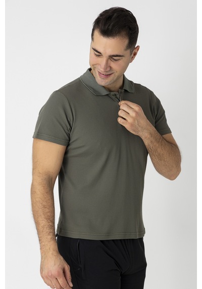 Crozwise Pamuk Pike Waffle Polo Yaka Tişört Haki 7152-04
