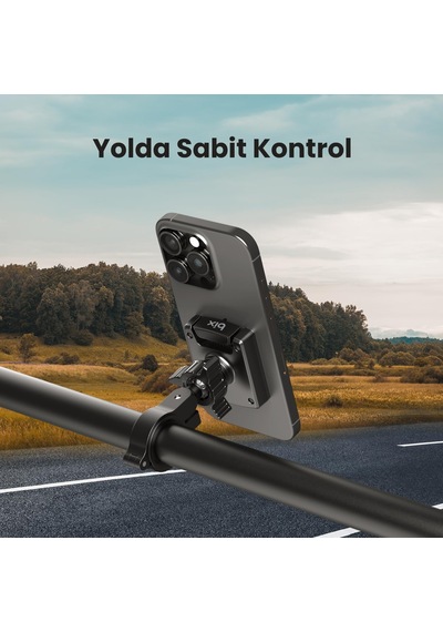 Bph06 Gidon Bağlantılı 360 Derece Ayarlanabilir Hızlı Kilit Özellikli Motosiklet Bisiklet Scooter Universal Telefon Tutucu Diğer