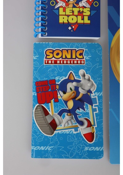 X Dekomus Lisanslı Sonic Çizgisiz Mini Bloknot,uçlu Kalem,silgi,uç Ve Cep Defteri Seti Diğer