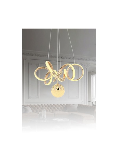 Eray Aydınlatma 9168-1 Gold Kristal Taşlı Led Avize Sarı