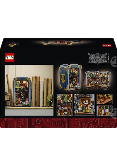 LEGO® Icons Kitabevi: Kitaplık Dekoru 11379 - Yetişkinler için Minifigür İçeren Yaratıcı Model Yapım Seti (1690 Parça)