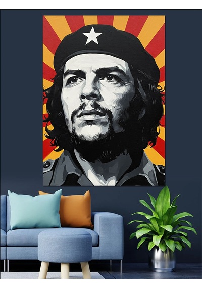 Ahşap Tablo Che Guevara Popart Portre