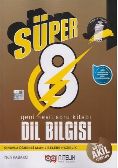 Nitelik Yayınları 8.Sınıf Süper Dil Bilgisi Soru