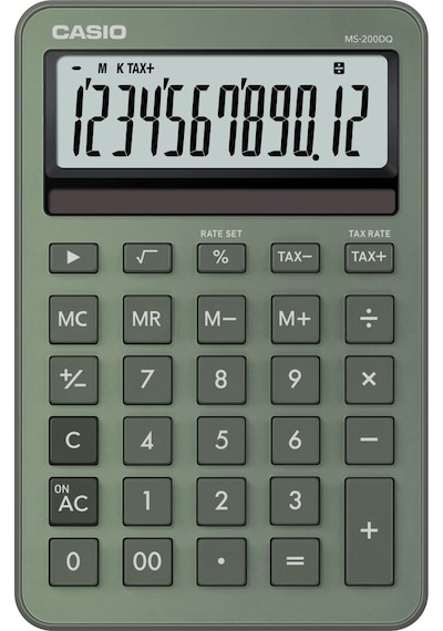 Casio Ms-200dq-gn-w-dp Hesap Makinesi Desktop Gri - Siyah