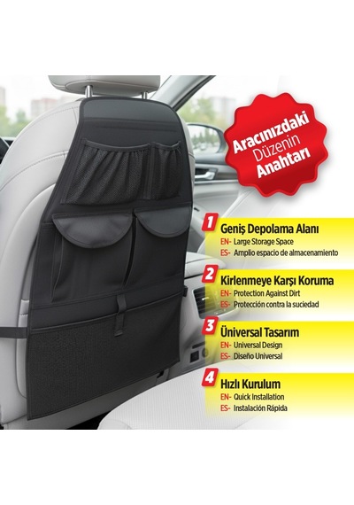 Automix Premium Koltuk Arkası Organizer Siyah 44990