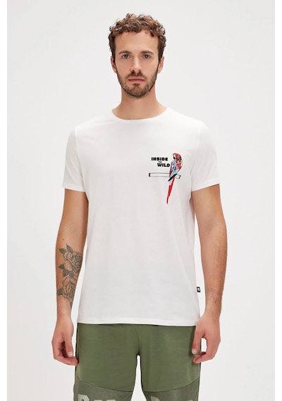 Bad Bear Macaw T-shırt Beyaz Erkek Tshirt Siyah