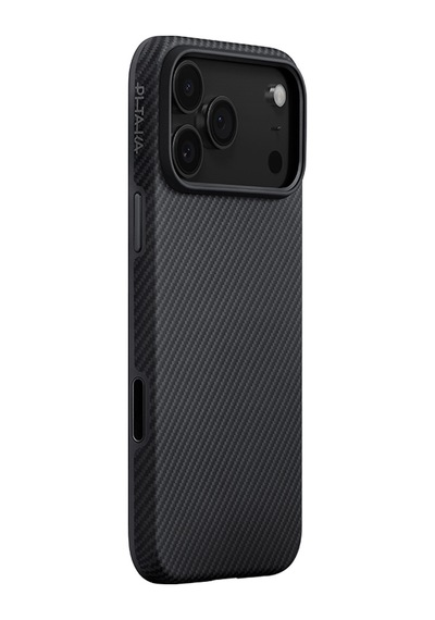 Apple Uyumlu iPhone 17 Pro Kılıf M-safe Şarjlı Aramid Fiber Pitaka Military-grade Classic Seri Kapak Siyah Siyah