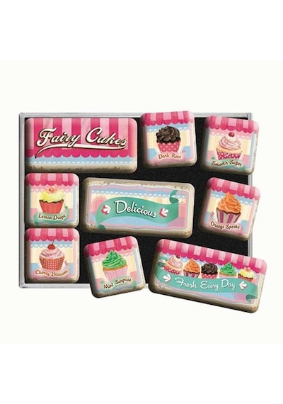 Nostalgic Art Fairy Cakes Delicious Magnet Set 9 Parça Çok Renkli