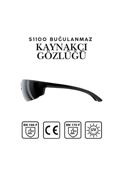 S1100 Siyah Kaynakçı Gözlüğü Uv Korumalı Silikonlu İş Güvenliği Gözlüğü Burun Acıtmayan Gözlük S1100 Siyah Kaynakçı Gözlüğü Uv Korumalı Silikonlu İş Güvenliği Gözlüğü Burun Acıtmayan Gözlük