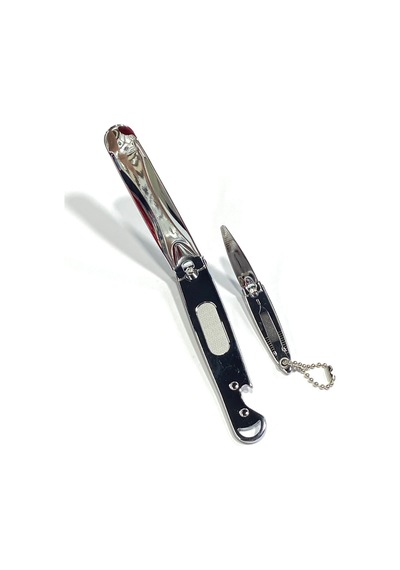 Paslanmaz Çelik 2'li Tırnak Makası Seti / 10 Cm / Törpülü Büyük Boy / Küçük Boy