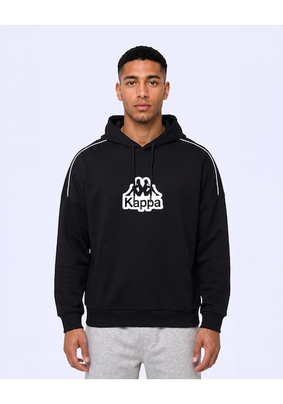 Kappa Logo İrente Tur Erkek Siyah Regular Hoodie