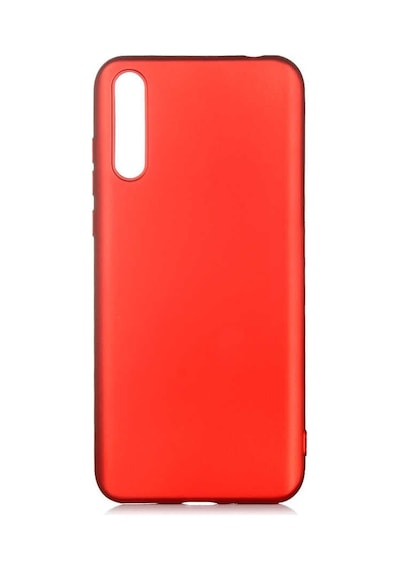 Noktaks - Huawei Uyumlu Huawei P Smart S / Y8p Aqm-lx1 - Kılıf Mat Renkli Esnek Premier Silikon Kapak - Kırmızı