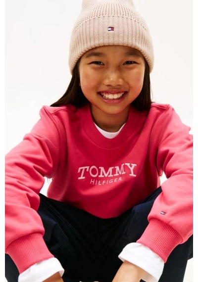 Tommy Hilfiger Kız Çocuk Geniş Bel Bantlı Nakış Logolu Sweatshirt - Koyu Pembe Çok Renkli Tommy Hilfiger Kız Çocuk Geniş Bel Bantlı Nakış Logolu Sweatshirt - Koyu Pembe Çok Renkli