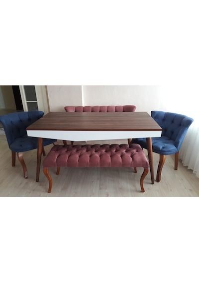 Mobilyabazari Tual Çay Seti Koltuk Takımı, Nubuk -Jery Kumaş, 2+1+1