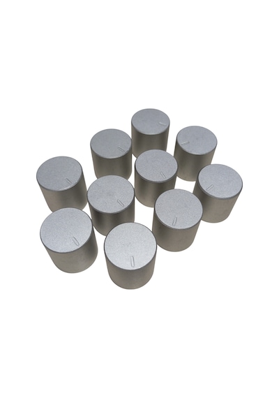 10 Adet Plastik Ses Kontrol Gri Pot Başlığı 20x22mm 6mm D Tip Mile Uygun