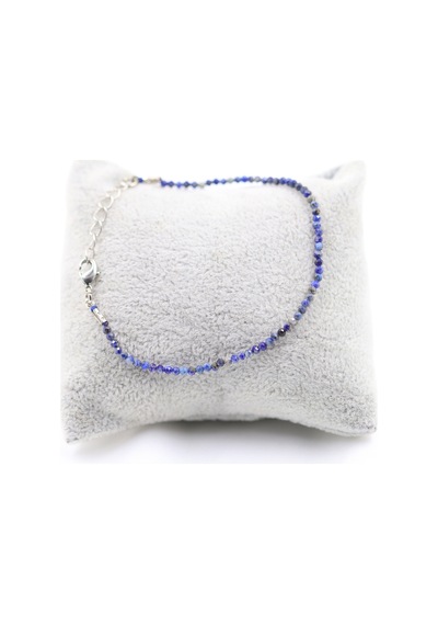 Lapis Lazuli Taşı Doğal Taş Kolye Bileklik Seti Fasetli Kesim 2-3 Mm Lacivert
