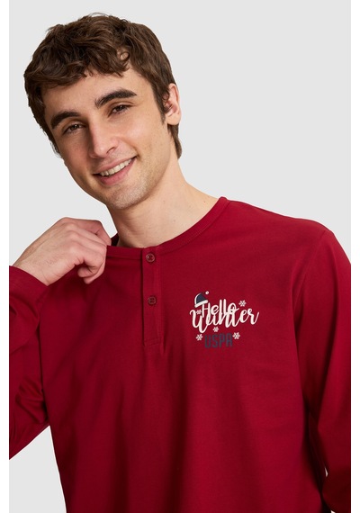 U.S. Polo Assn. Erkek Bordo Pijama Takımı 50333266-vr014