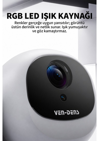 Ven-dens Vd-pjt002 Android 14 Taşınabilir Led Projeksiyon Cihazı, Hd 720p, 150 Ansı Lümen, Beyaz