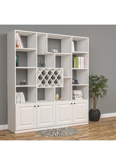 Cross Membran Kapak Kitaplık Mdf Beyaz Cross Membran Kapak Kitaplık Mdf Beyaz
