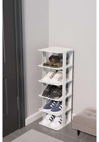 Tidy 5 Katlı Ayakkabılık, Beyaz, Ayakkabı Organizer Mks-tdy-5-ayakkabı Diğer