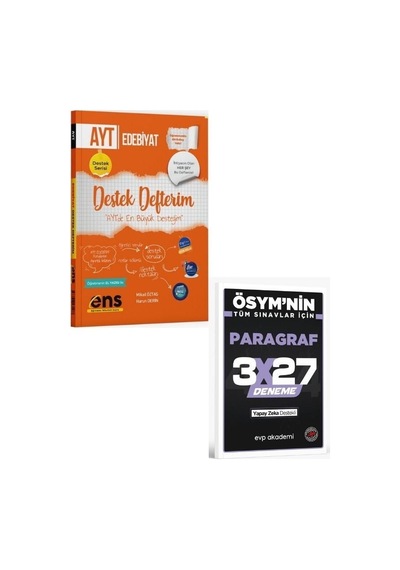2027 Ens 2027 Ayt Türk Dili Ve Edebiyatı Destek Defterim+ Evp Akademi Paragraf