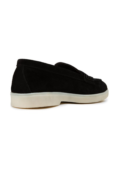 Deery Kadın Hakiki Süet Siyah Loafer Ayakkabı - 02038zsyhc01