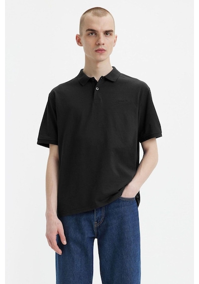 Levi's Erkek Rahat Polo Yaka Siyah T-shirt - A6735-0011-2636 Siyah