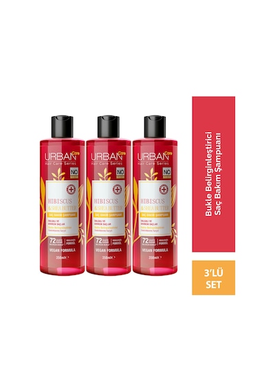 Hibiscus & Shea Butter Bukle Belirginleştirici Saç Bakım Şampuanı-350 Ml-vegan X3