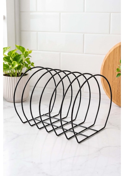 Siyah Metal Tabak Düzenleyici Organizer