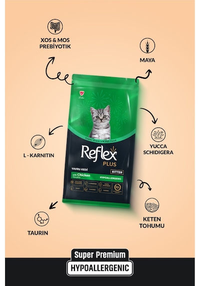 Reflex Plus Hipoalerjenik Tavuklu Yavru Kedi Maması 1,5 Kg