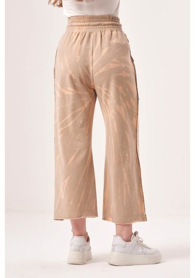 Mizalle Batik Örme Bej Pantolon Bej