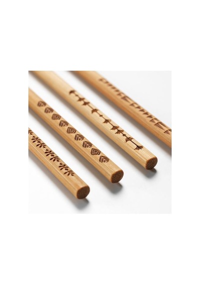 Ikea Trebent Yemek Çubuğu, Bambu, 4 Çift Çok Renkli