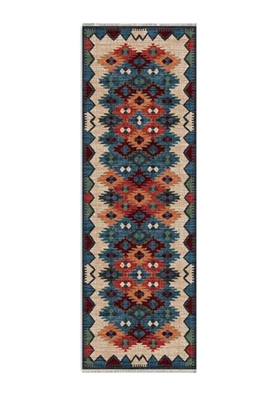 Kaymaz Şönil Halı, Modern Desen, 80x150 Cm, Anti-alerjik 609 Gri