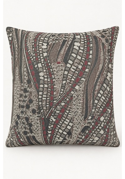 Fuly Consept Nerva Soyut Desenli Kırlent Kılıfı 45x45 Cm Pastel Bordo Gri 1 Adet