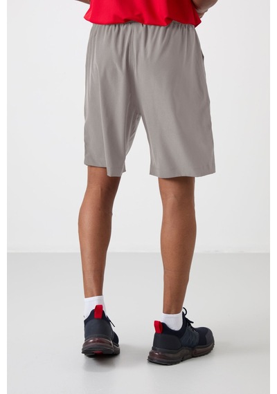 Tommylife Taş Polyester Kalın Yumuşak Comfort Fit Erkek Şort - 81268 Taş