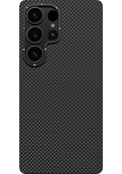 Galaxy S25 Ultra Kılıf Magsafe Uyumlu Aramid Fiber Youngkit 1500d Kevlar Extreme Wing Kapak Siyah