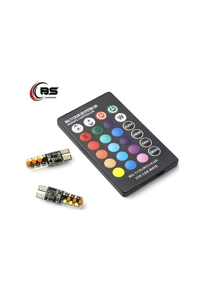 T10 Led Kumandalı Rgb 16 Renk ve Çakarlı Seçeneği Park Lambası