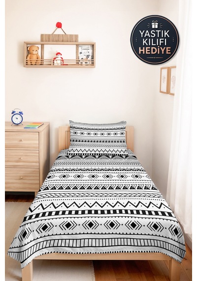 Evimde Bambaşka Siyah Geometrik Çocuk Odası Tek Kişilik Pike Takımı - İskandinav 160x220 CM Kapitone Yatak Örtüsü Evimde Bambaşka Siyah Geometrik Çocuk Odası Tek Kişilik Pike Takımı - İskandinav 160x220 CM Kapitone Yatak Örtüsü