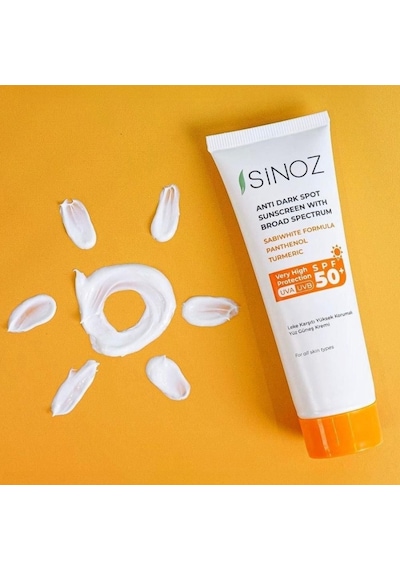 Sinoz Koyu Leke Karşıtı Spf 50+ Yüz Güneş Kremi 50 Ml