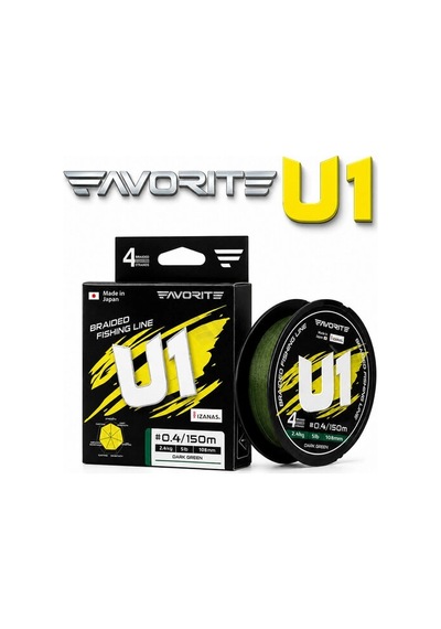 Favorıte U1 Pe X4 150m 0.108mm Koyu Yeşil Aji Lrf İp Misina - Standart