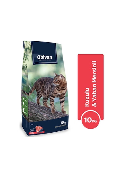 Obivan Kuzu Etli Ve Yaban Mersinli Kedi Maması 10 Kg Obivan Kuzu Etli Ve Yaban Mersinli Kedi Maması 10 Kg