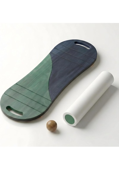 Yeşil/lacivert Denge Tahtası Balance Roller Board Çift Fonksiyonlu Sörf Eğitim Tahtası Kaykay Eğitim Tahtası 73 Çok Renkli