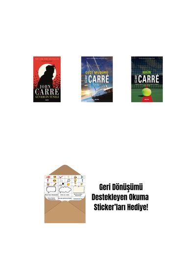 Güvercin Tüneli + Gece Müdürü + Hain + Okuma Sticker'ları