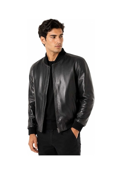 Zirve Deri Oversize Deri Ceket Siyah